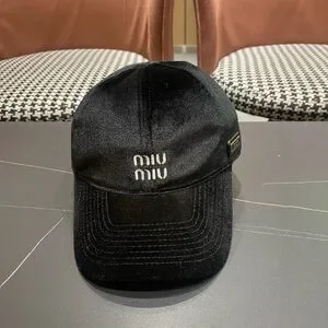 MIU MIU black thickened baseball cap Black/tobacco Denim Baseball Cap | Miu Miu main image 3